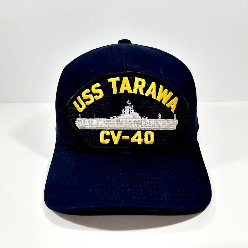 US Navy USS Tarawa CV-40 Embroidered Patch Hat Bas